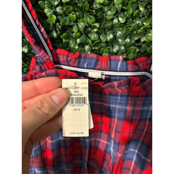 Aerie NWT Plaid Flannel Pajama Romper Sz Small - Picture 5 of 7